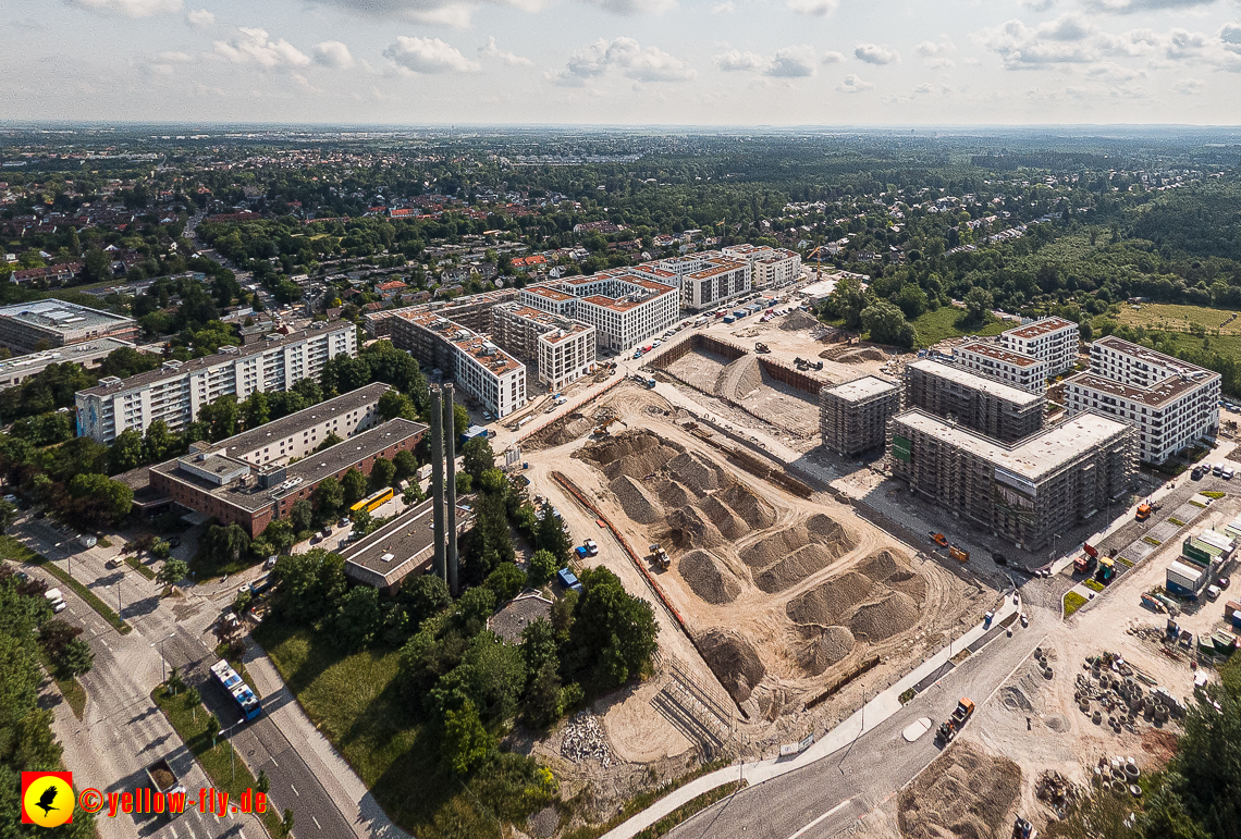 07.06.2023 - Aktuelle Luftbilder aus dem Alexisquartier und Pandion Verde in Neuperlach in München